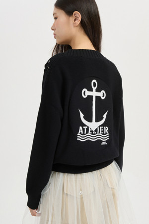 [Atelier] Back Anchor Point Cardigan (black)