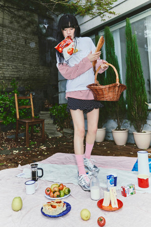 Chouetties by LUCKY CHOUETTE_Stripe PK Long T-shirt (pink)