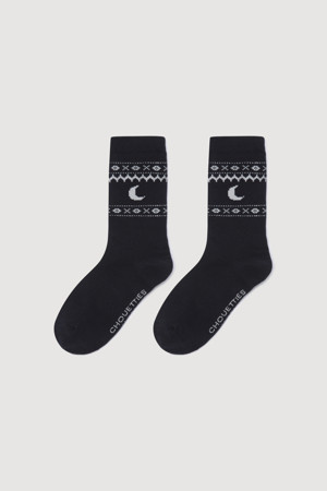 Chouetties by LUCKY CHOUETTE_Nordic Pattern Socks(dark navy)