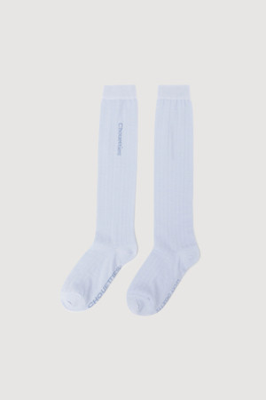 Chouetties by LUCKY CHOUETTE_Lettering Sheer Knee Socks