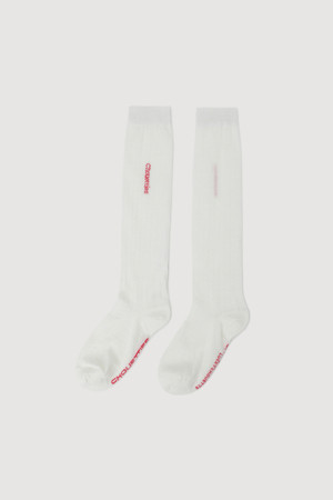 Chouetties by LUCKY CHOUETTE_Lettering Sheer Knee Socks