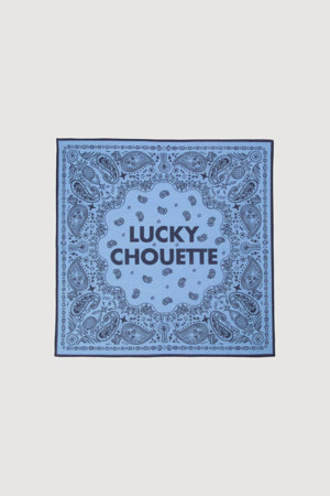 Paisley Square Scarf(blue)