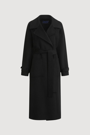 Robe Loose-fit Long Coat (black)