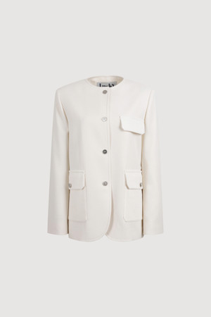 Round Neck Jacket (ivory)