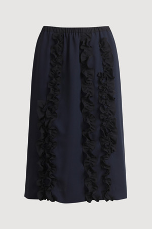 Frill Point Banding Skirt (dark navy)