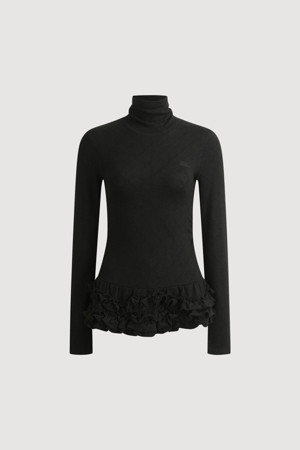 Frill Point Metal Long Sleeve T-shirt (black)