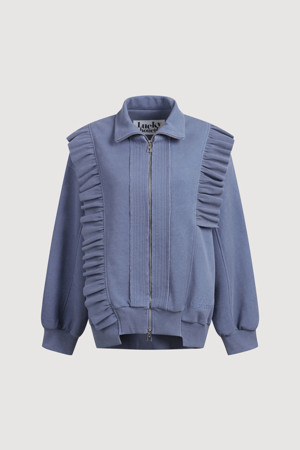 [Re-Order] Frill Colored Jersey Jumper (blue)