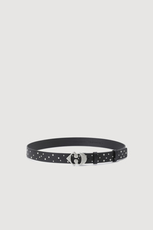 [Holiday Edition] Stud Decorated Leather Belt (black)