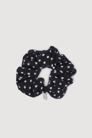 Dot Pattern Scrunchie(navy)