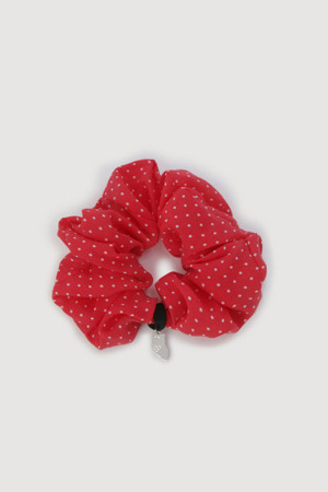 Dot Pattern Scrunchie(red)