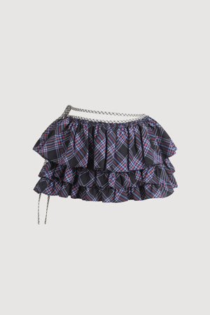 Check Tiered Layer Skirt (multi color)