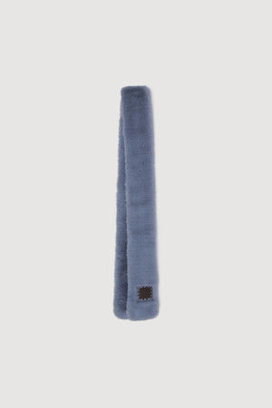 Wappen Point Fake Fur muffler(blue)