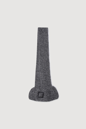 Frill Knit Muffler(melange grey)