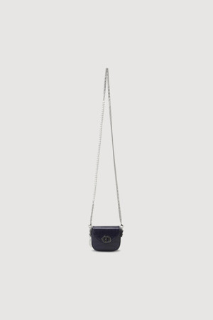 Emblem Point Mini Chain Bag (navy)