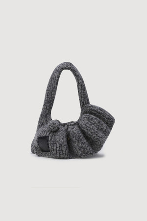 Frill Knit Shoulder Bag(melange grey)