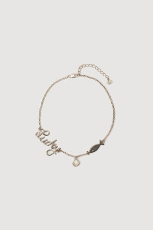 A-Lucky Lettering Necklace (gold)