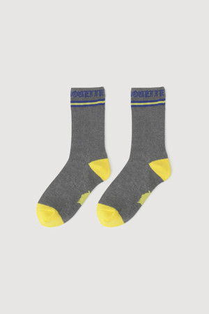 Lettering Socks (melange grey)