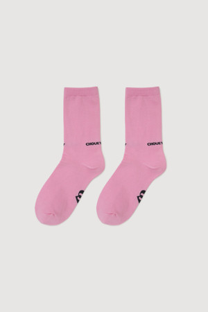 Lettering Basic Socks (pink)