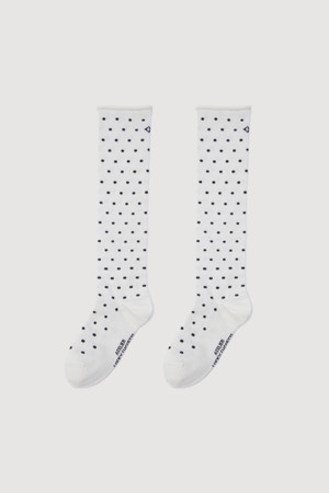 A-Dot Knee-Socks (ivory)