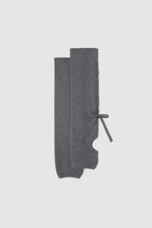 Lace Tape Leg Warmer(melange grey)