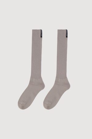 Label Point Knee Socks(beige)