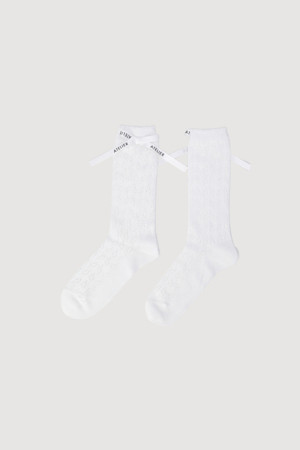 [Re-Order] A-Ribbon Decoration Roomy Socks