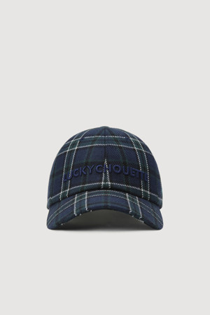 Lucky Lettering Check Ball Cap (multi color)