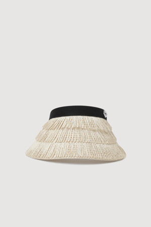 Emblem Point Raphia Sun Cap(light beige)