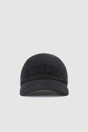 Lettering Point Washing Ball Cap(black)