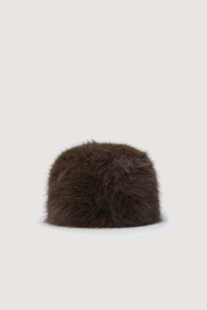 Fake Fur Bucket Hat(brown)