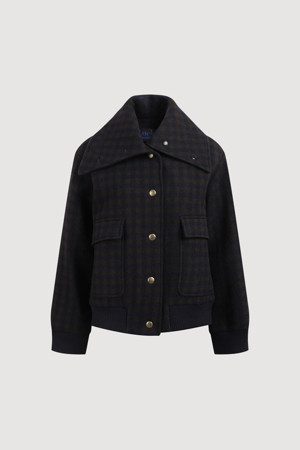 Check Blouson Half Coat