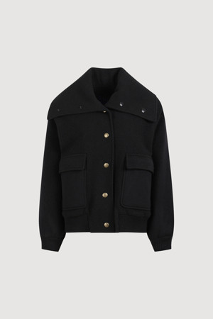 Wide Collar Half Coat