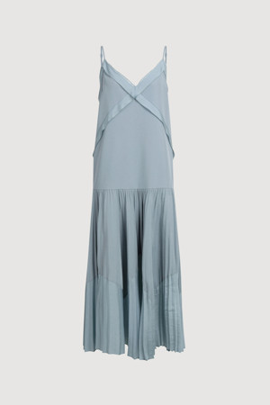 Pleats Sleeveless Dress (mint)