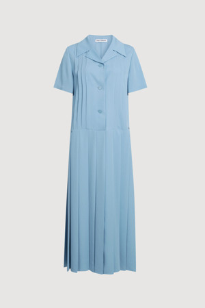 3 Button Pleats Dress (blue)