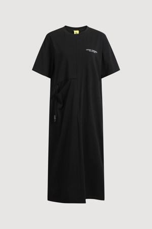 24FW] WRINKLE RIBBON ONE-PIECE (BLACK)_MARGARIN FINGERS