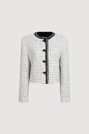 Cropped Tweed Jacket (ivory)