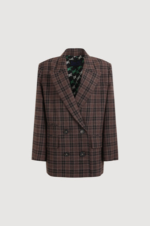 Vintage Pattern Double Wool Jacket