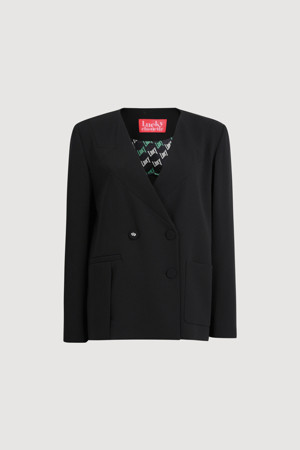 Fake Collar Over Fit Jacket