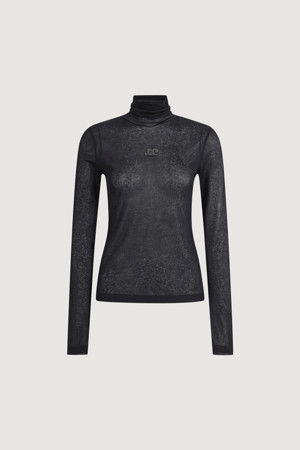 High Neck See-through T-shirt