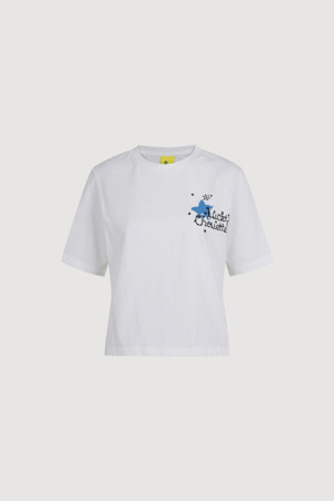 Back Print Crop Short-Sleeved T-shirt
