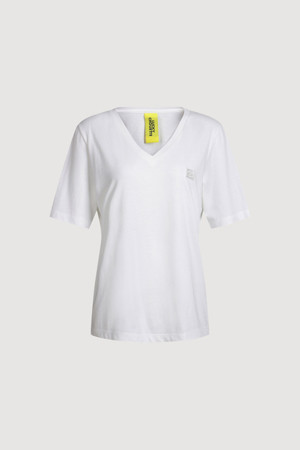 Logo Patch V neck T-shirt