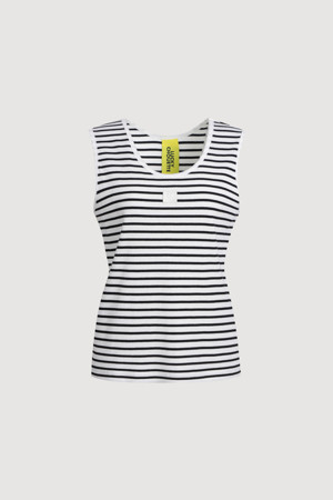 Stripe Sleeveless T-shirt (ivory)