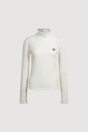 Wrinkle Frill Hem T-shirt