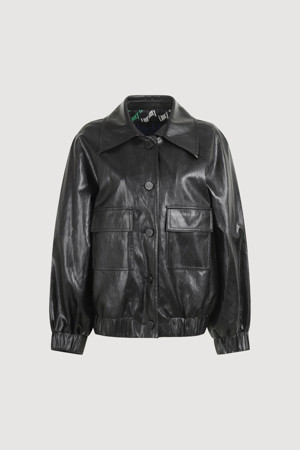 Raglan Sleeve Leather Jumper