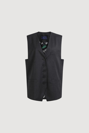 Pin Stripe Over Fit Vest