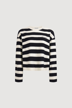 Side Ribbon Striped Pullover