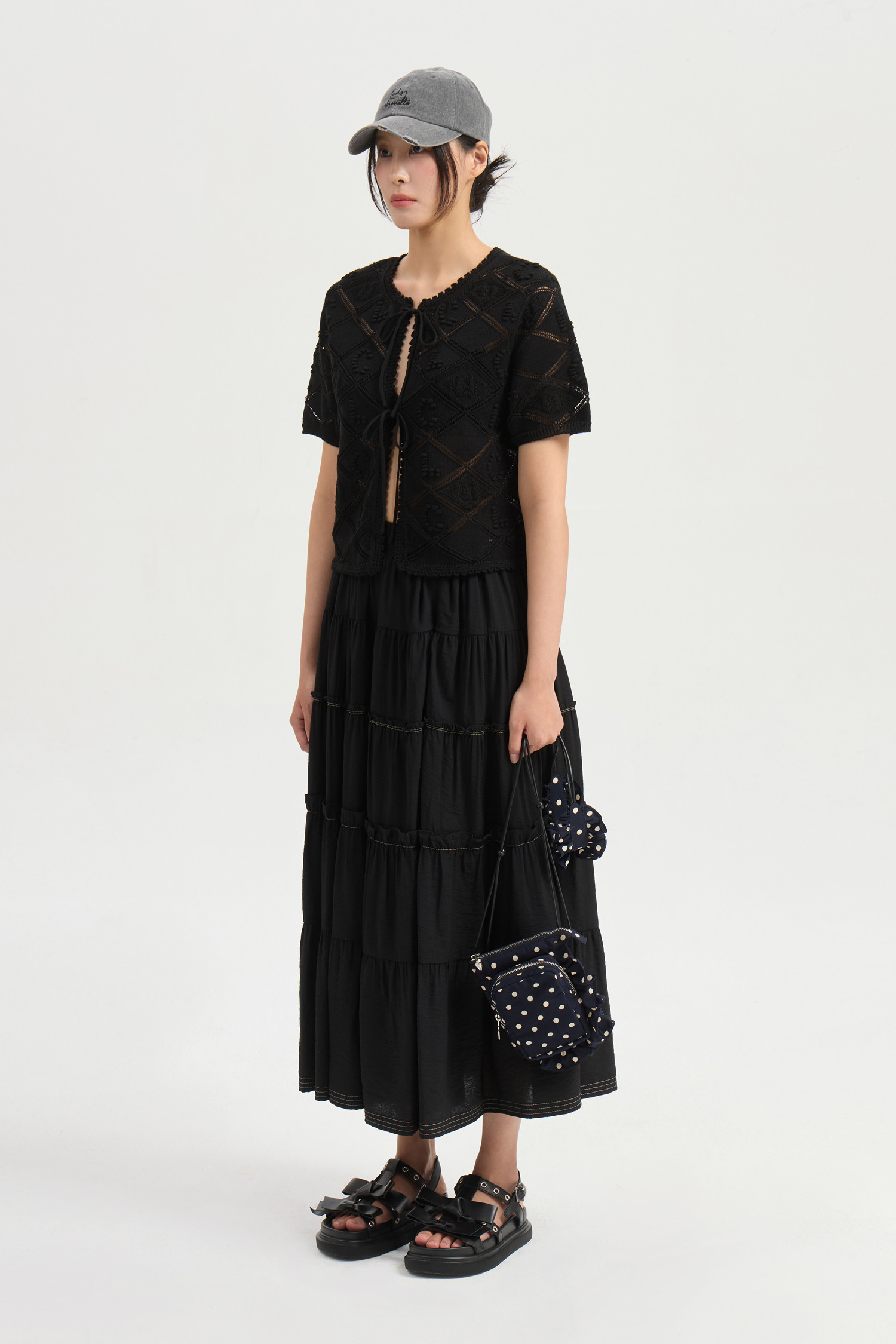 【Cozy&Kitsch】One Pocket Shirring Long Skirt Hypnotic Shirred Maxi Skirt Cream Peony Online | Zimmermann