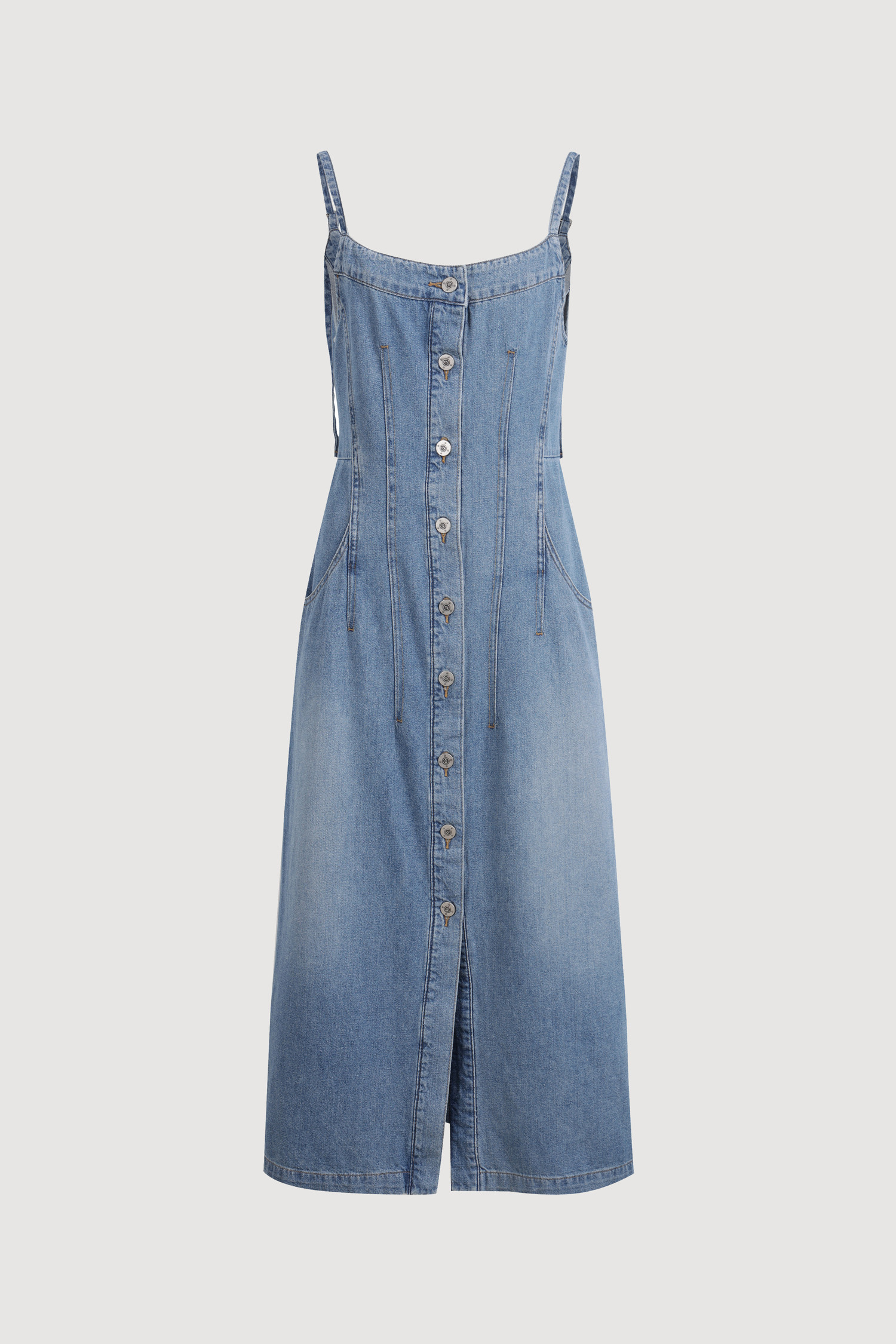 Button Up Long Sleeveless Denim Dress_LUCKY CHOUETTE - 코오롱몰