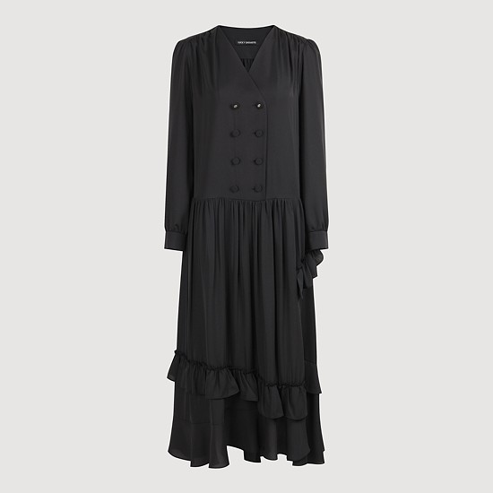 Doble Button Tiered Dress 