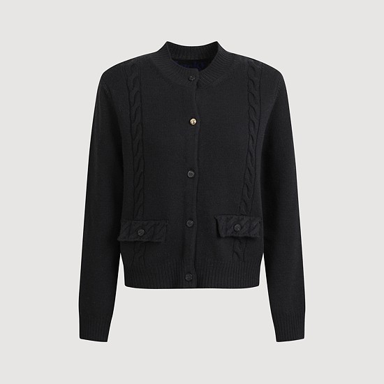 Back Point Wool Cardigan
